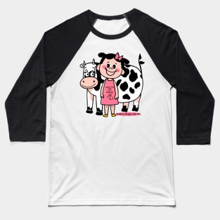 Cruelty Free Vegan Girl And Cow Baseball T-Shirt